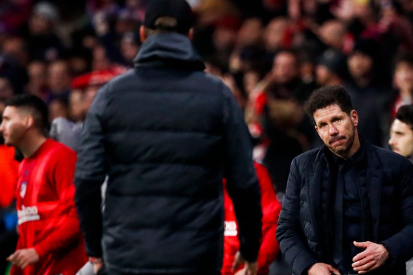 Simeone újra nem fog kezet Klopp-pal