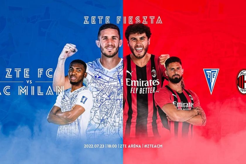 Zalaegerszegen lép pályára az olasz bajnok AC Milan